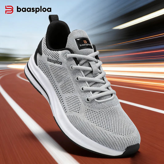 Baasploa Scarpe Da Corsa Uomo Leggere In Mesh Traspiranti Con Lacci Per Attività All Aperto