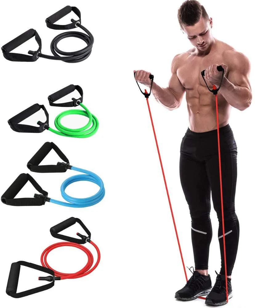 Fasce di Resistenza con Manici Lingpeng per Allenamento a Casa per Uomini e Donne, Attrezzatura di Forza e Fitness