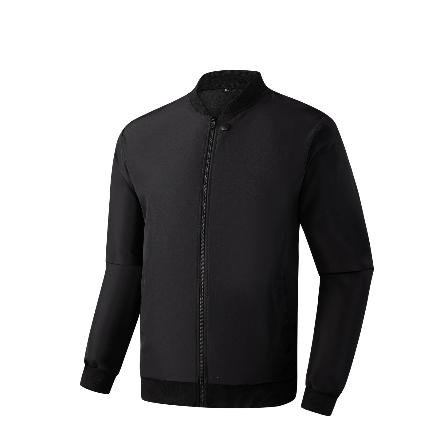 Giacca Uomo Sottile In Tinta Unita 2024 Primavera Autunno Con Colletto Baseball Corto Poliestere Business Casual