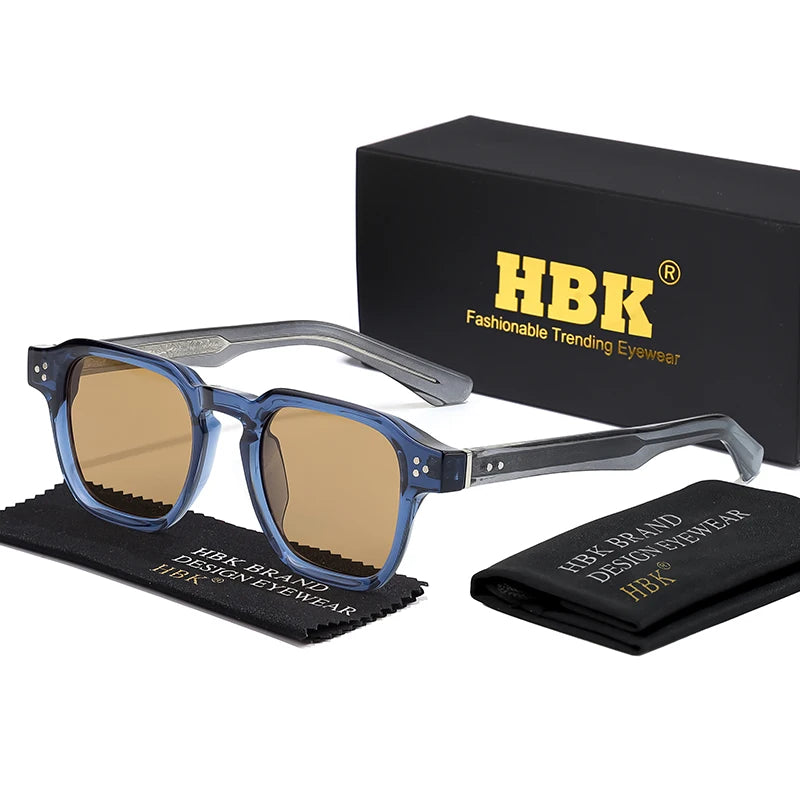 HBK Occhiali Da Sole Uomo Vintage Square Gradient UV400 Sport Outdoor Festa Vacanze Viaggi Guida