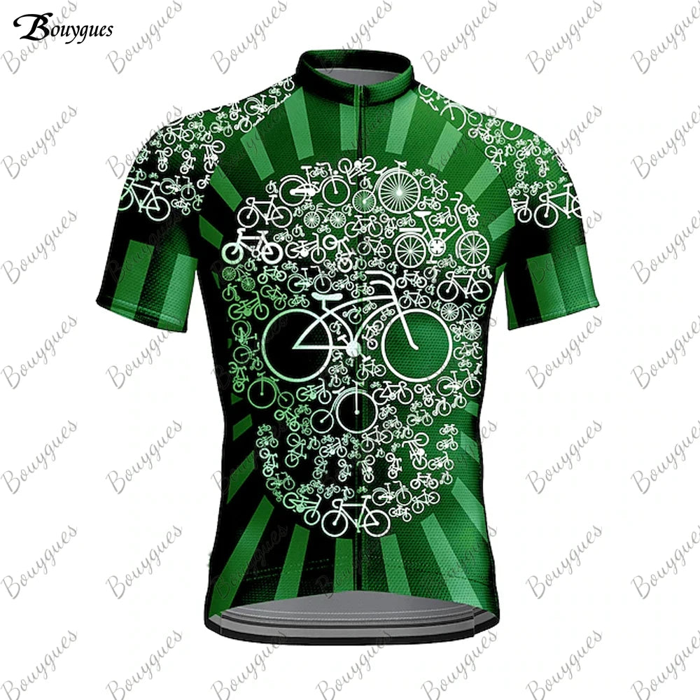 Maglia Ciclismo Uomo 2023 Skull MTB Maillot Abbigliamento Bicicletta Traspirante Asciugatura Rapida Tasche Antisudore