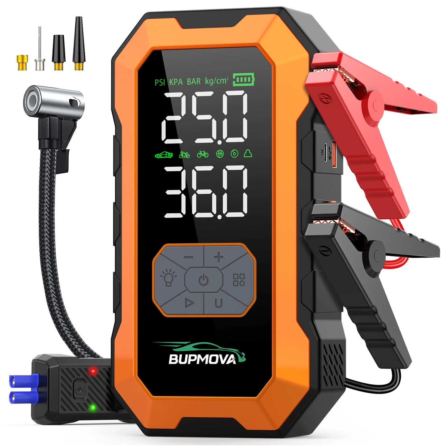 Avviatore Emergenza Auto 4 In 1 Power Bank 7000A 20000mAh 30000mAh Con Compressore 150 PSI Per Automobilisti Sicuri