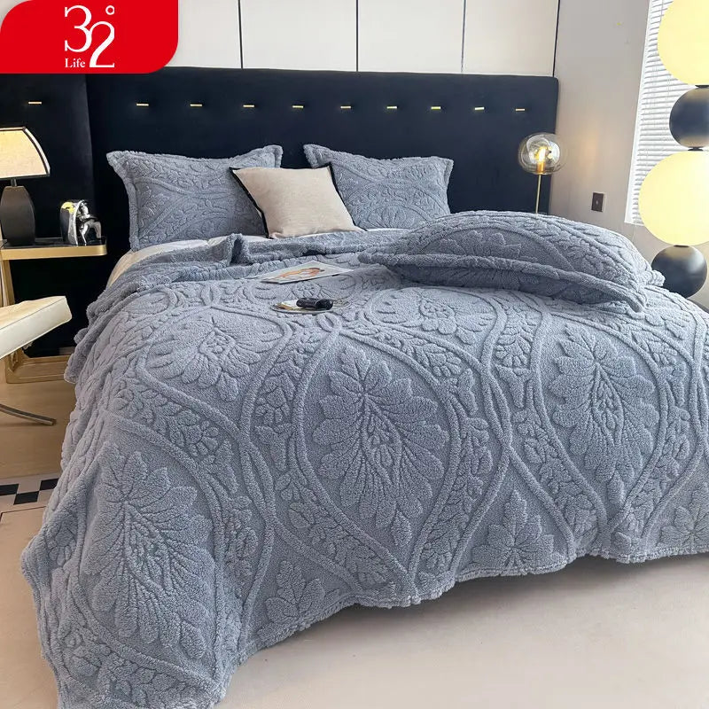 Coperta Stampata Floreale 3D In Stile Europeo Pile Di Corallo Spesso Per Inverno Calda Trapunta Facile Da Mantenere