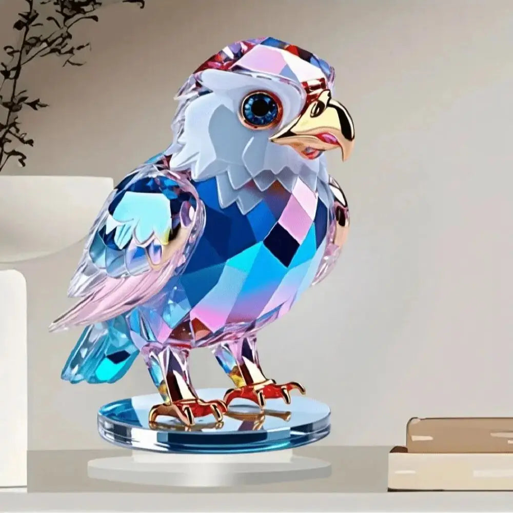 Aquila Di Cristallo Illuminabile Decorazione Da Tavolo In Plastica Resistente Per Soggiorno E Letto