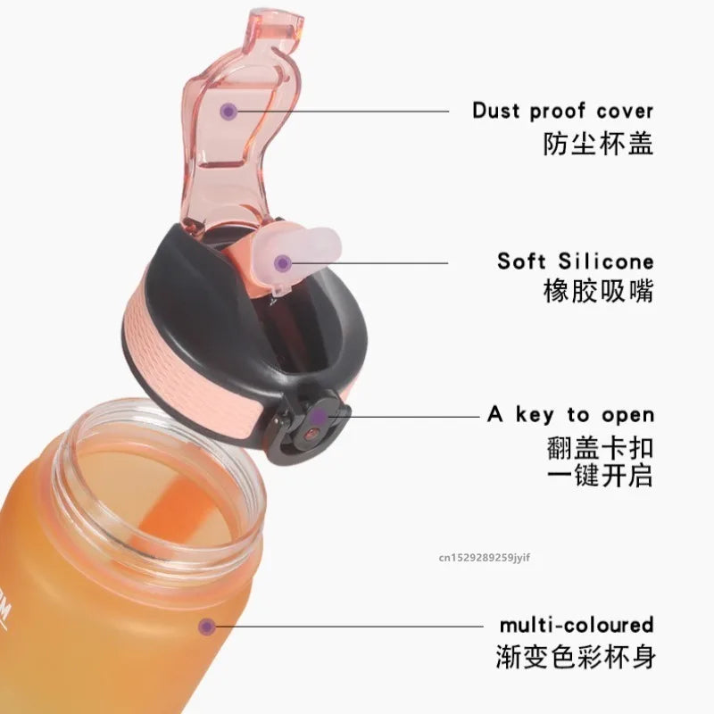 Borraccia In Plastica Da 900 A 1000 Ml Con Cannuccia Antiperdite Per Viaggi E Ciclismo SIMBUID