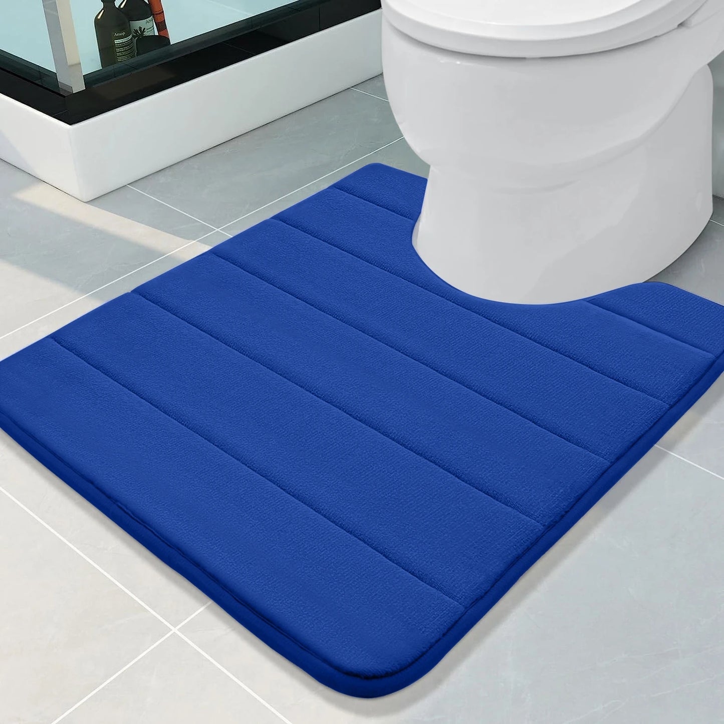 Tappetino Da Bagno A Forma Di U 50x60 Cm Memory Foam Assorbente Antiscivolo Per Pavimento Del Bagno
