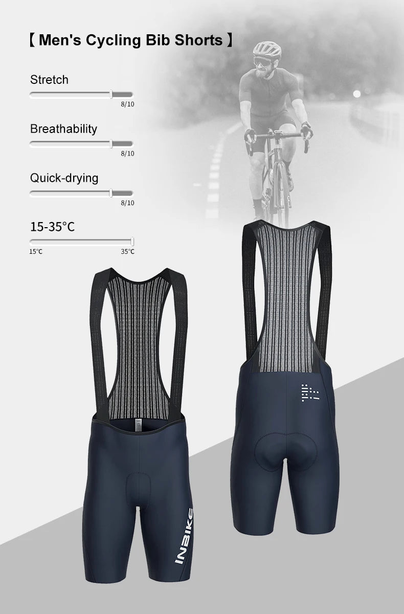 Pantaloncini Con Bretelle Da Ciclismo MTB Uomo Professionali Per Bici Da Montagna E Strada Abbigliamento Ciclismo