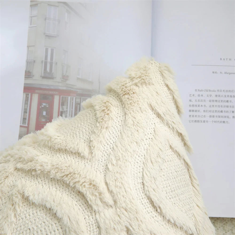 Fodera Per Cuscino Kitinjoy 45x45 In Cotone Peluche Per Divano Letto Soggiorno Casa