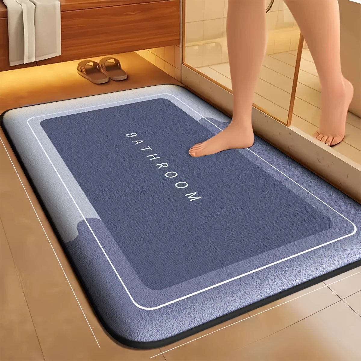 Tappetino Da Bagno In Flanella Antiscivolo Spugna Spessa Assorbente Per Doccia WC E Letto
