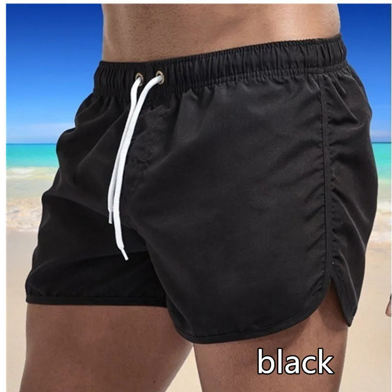 Pantaloncini da Bagno da Uomo Estivi in Microfibra Nylon Spandex Traspiranti Vita Bassa Marca Chyxingye