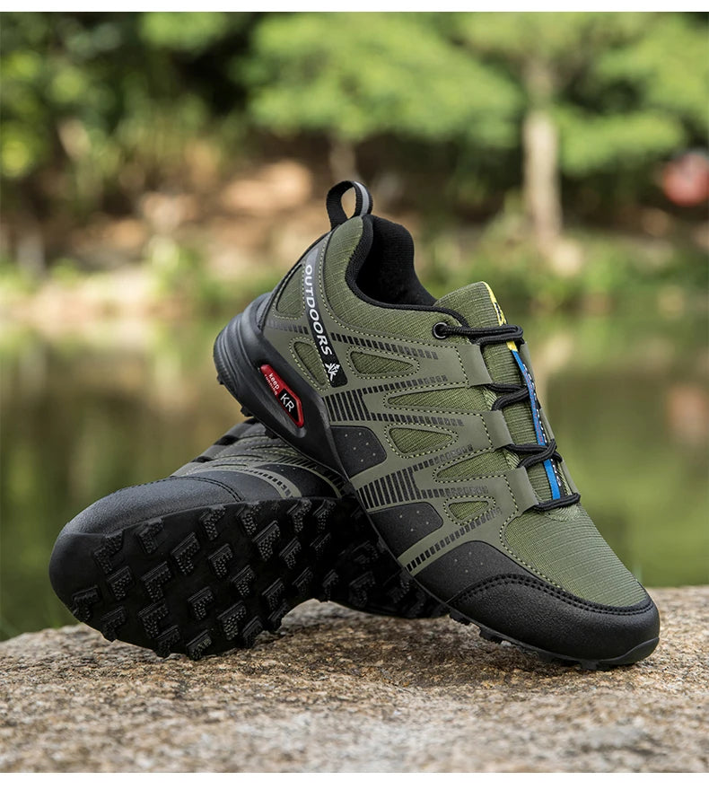 Scarpe Trekking Impermeabili da Uomo Taglia Fino a 48 Escursionismo Alpinismo Campeggio Sneakers da Bici Tattiche