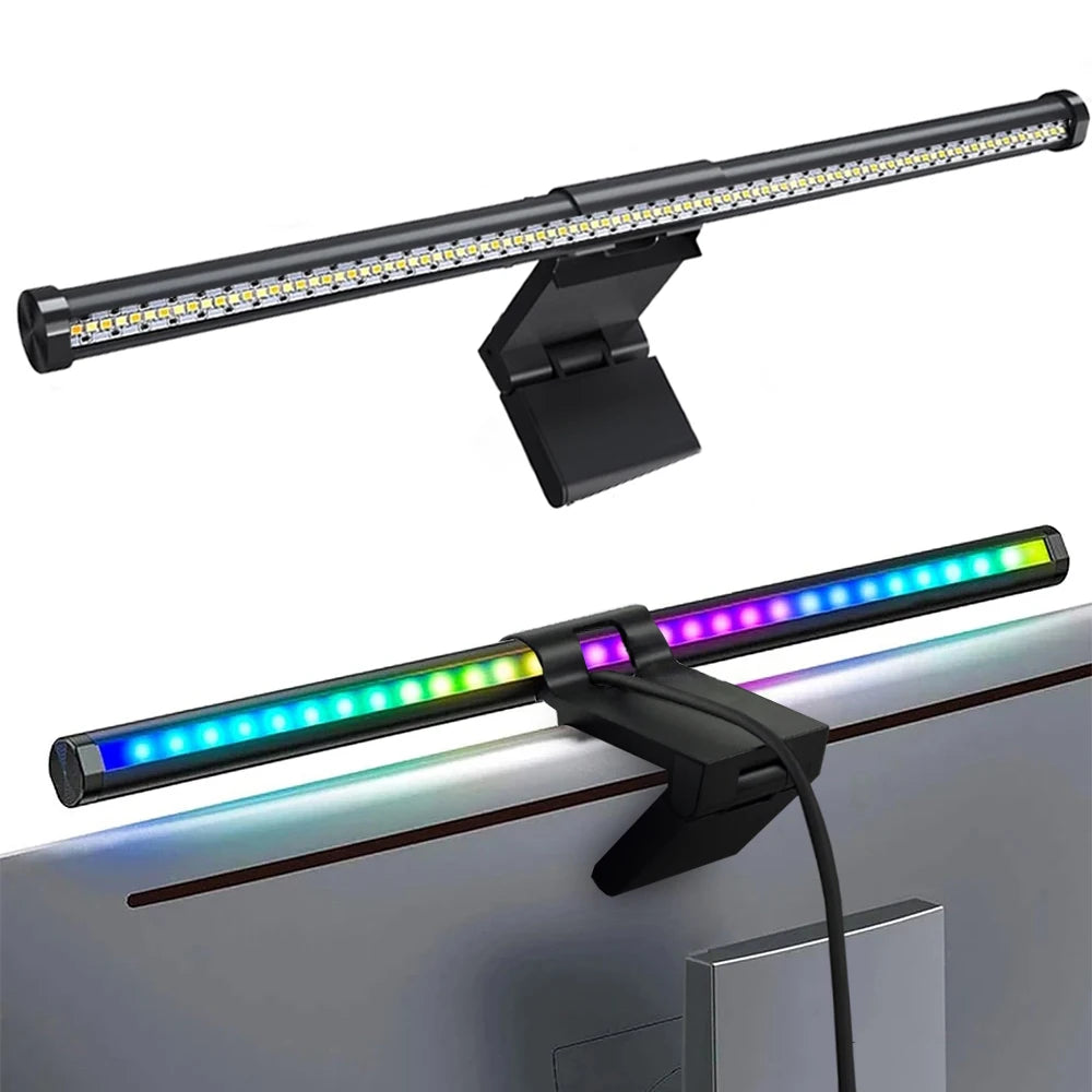 Barra Luminosa LED 44 Cm Per Monitor E Scrivania Con Atmosfera RGB Dimmerabile Ideale Per Studio E Lavoro