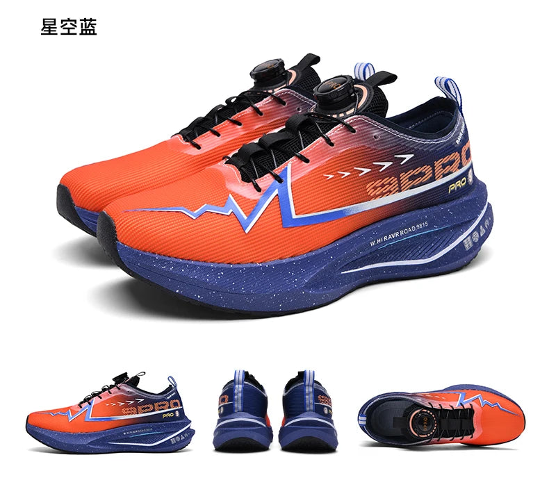 Scarpe Da Corsa Fluorescenti Con Piastra In Carbonio Per Maratona Leggere Traspiranti Antiscivolo Uomo Donna