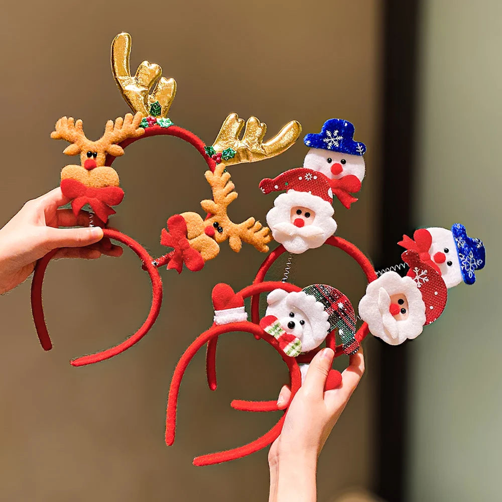 Set Di Fasce Per Capelli Natalizie 5 Pezzi Accessori Per Capodanno Ragazze Carine Moda