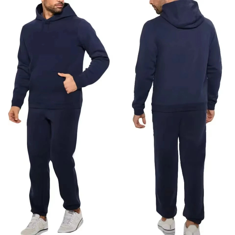 Tuta Uomo Invernale Morbida Ecologica 2025 Set Pantaloni Jogging 2 Pezzi Fitness Corsa Abbigliamento Sportivo Maschile