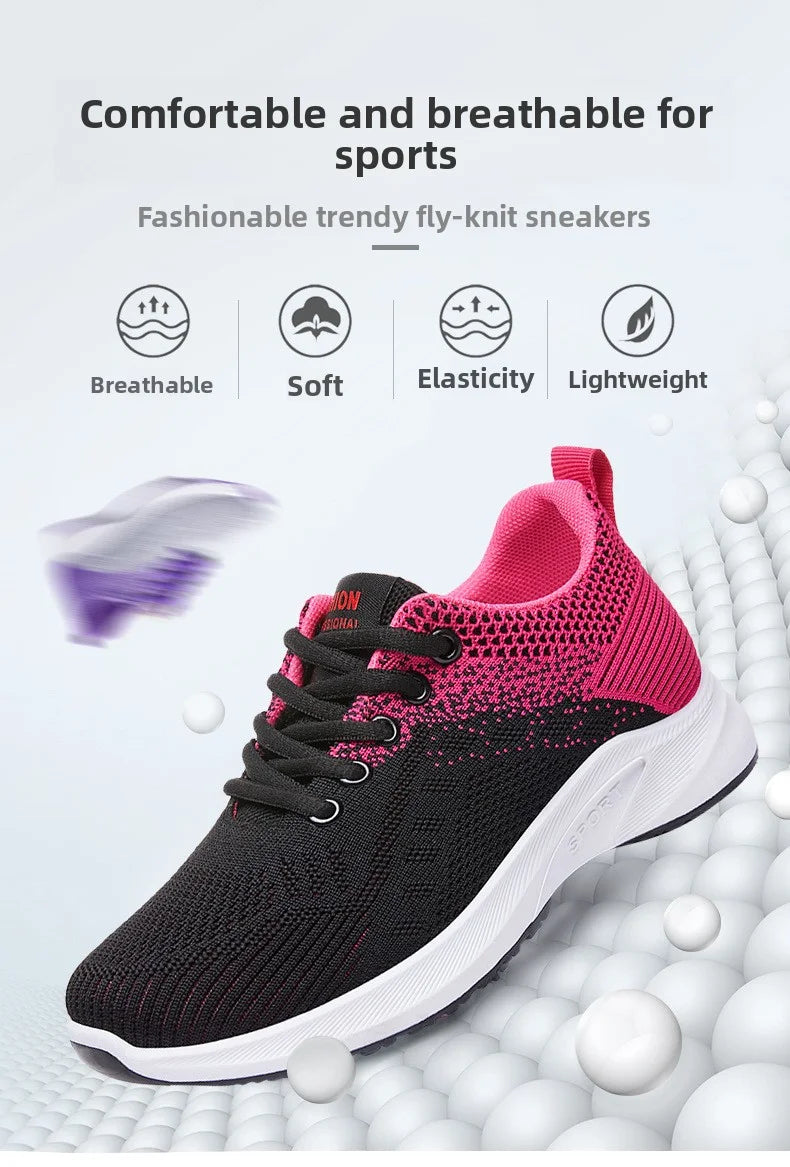 Scarpe Da Ginnastica Da Donna Vulcanizzate Air Mesh Morbide E Leggere Con Plateau Basso Da 1 A 3 Cm Lacci Scarpe Casual