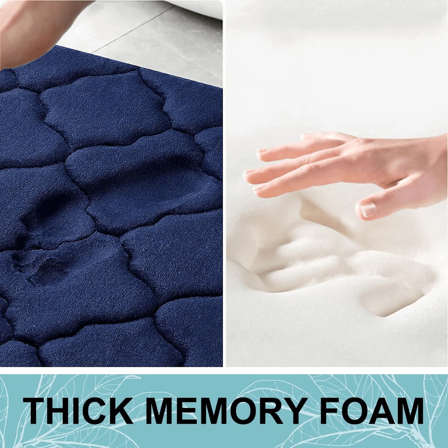 Tappeto Da Bagno Memory Foam Antiscivolo Ultra Morbido Assorbente E Lavabile In Lavatrice