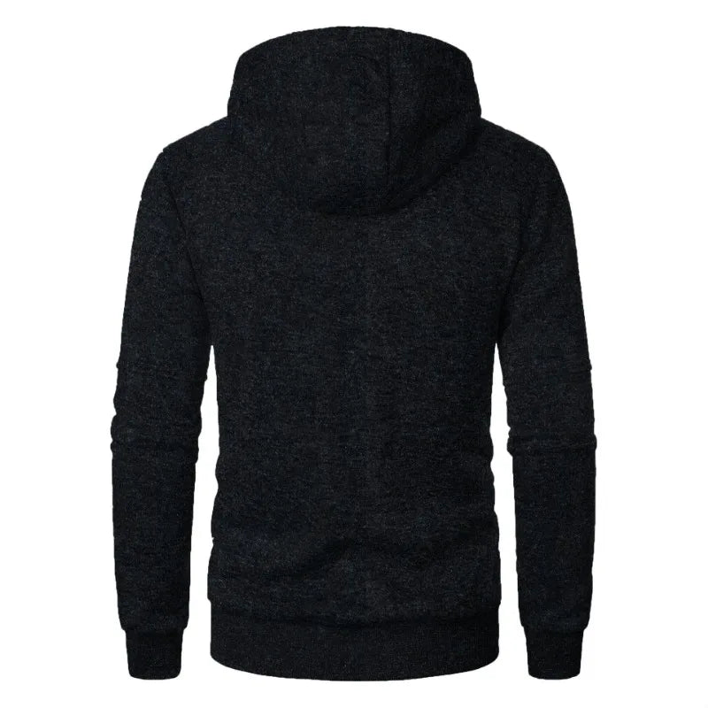 Felpa Da Uomo Con Cappuccio Oversize Cerniera Streetwear Maniche Lunghe Calda Giacca Invernale Da Esterno