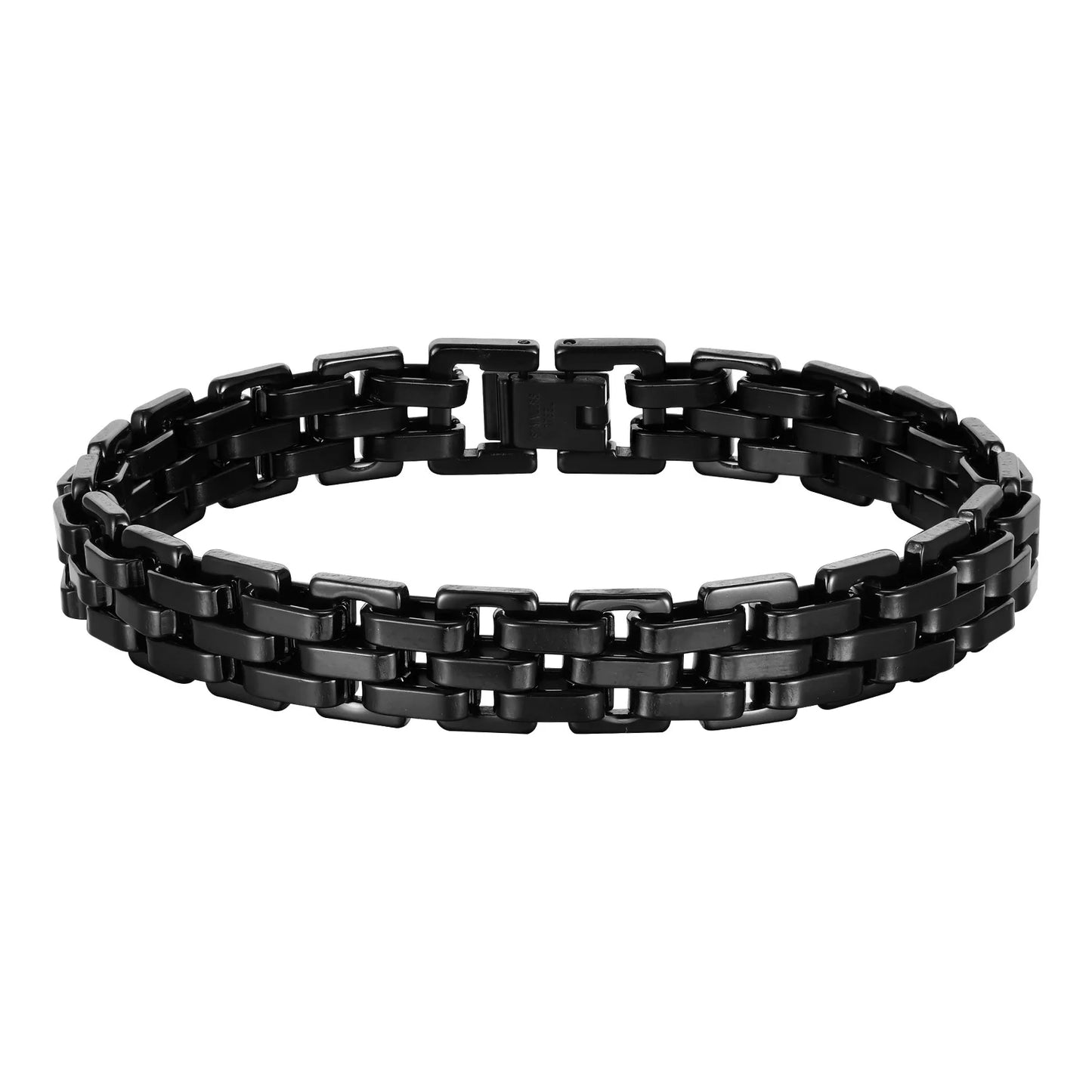 Braccialetto A Catena Con Cinturino Alla Moda In Acciaio Inossidabile Per Uomo 10 Mm Regalo Festa Del Papà
