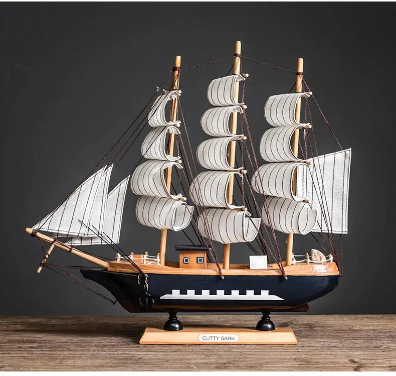 Modello Di Barca A Vela In Legno Per Decorazioni Della Casa In Stile Mediterraneo Accessori Regalo Compleanno