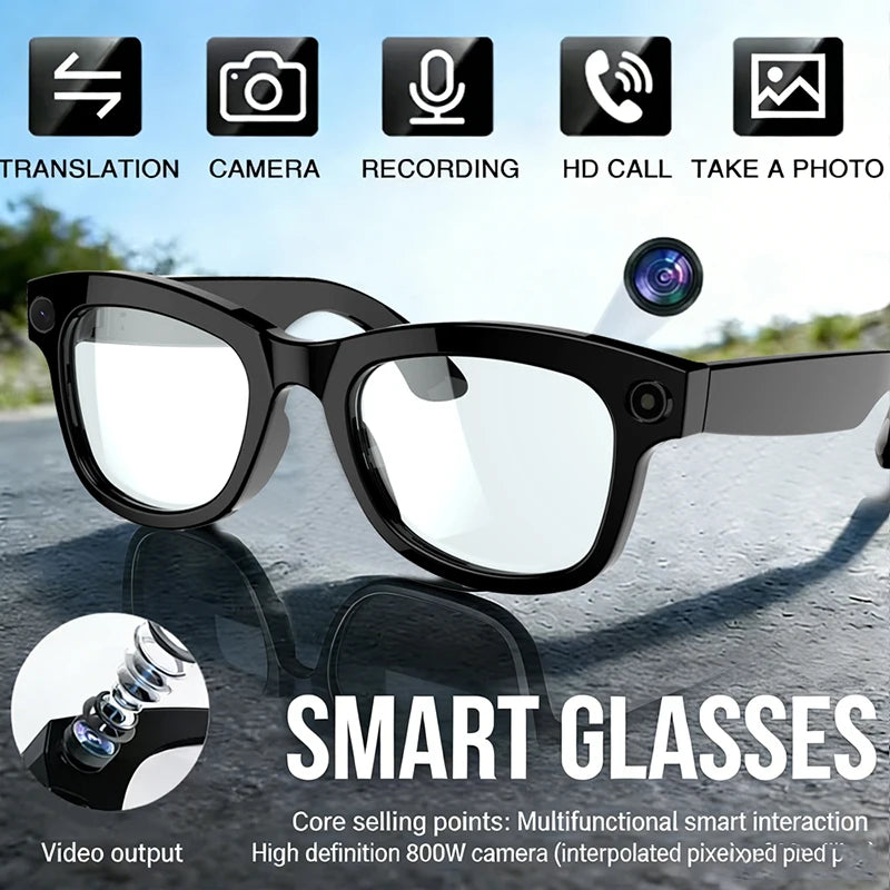 Nuovi Occhiali Smart AI 2026 Con Videocamera Da Sole, Chiamate Bluetooth, Trasferimento WiFi E Registrazione Audio