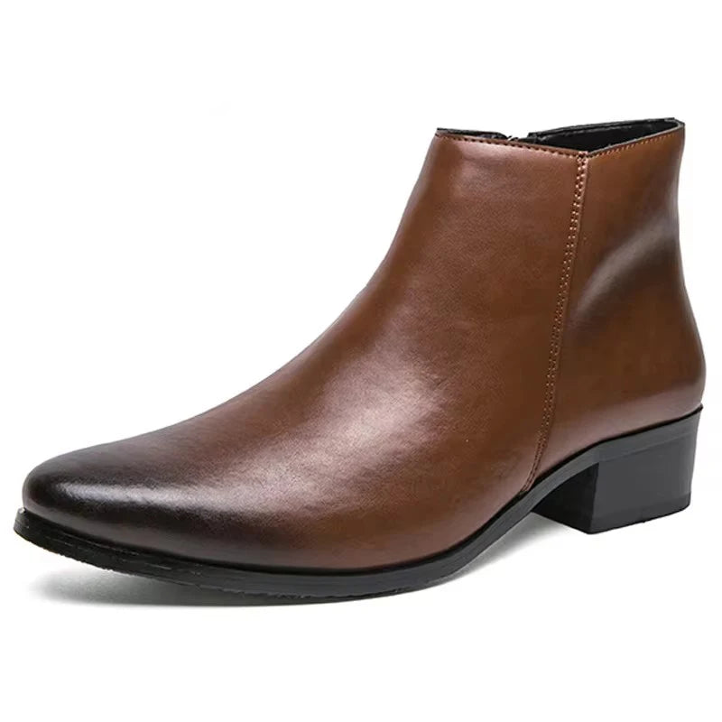 Scarpe Da Uomo Stivaletti Chelsea Impermeabili In Pelle Casual E Business Retrò Mocassini Classici