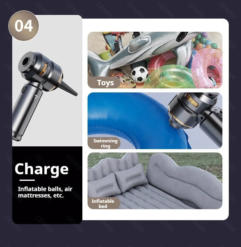 Cenrr 998000 Aspirapolvere Per Auto Senza Fili Potente Portatile Con Accessori Auto E Pulitore Universale