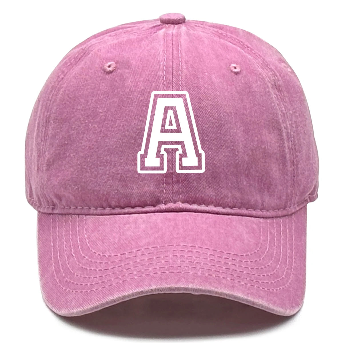 Berretto Da Baseball Unisex Con Stampa Lettera Iniziale AZ Cotone Lavato Retrò Con Visiera Sportiva