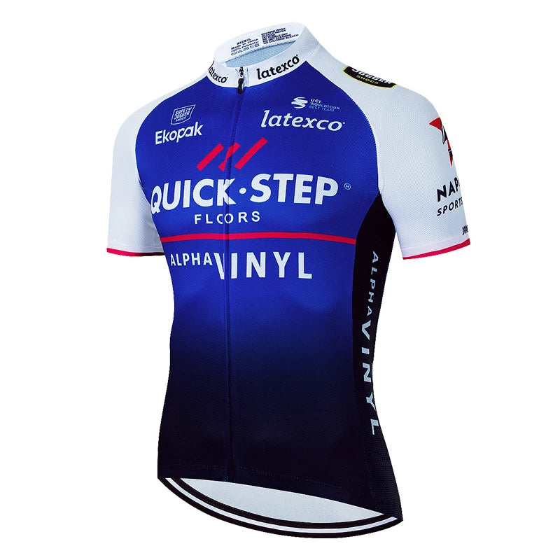 Maglia Ciclismo A Manica Corta Quick Step 2025 Uomo Racing Estiva Per Bicicletta