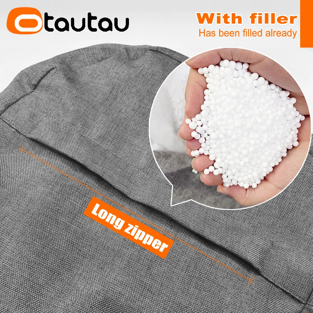 Sgabello Rotondo Diametro 30 Cm Altezza 20 Cm Pouf In Lino Ottomano Con Imbottitura Poggiapiedi Tatami Futon Puff JD001