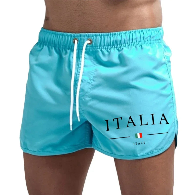 Pantaloncini Da Spiaggia Estivi Da Uomo Stampati Ad Asciugatura Rapida Per Surf Nuoto Jogging E Sport All'Aperto