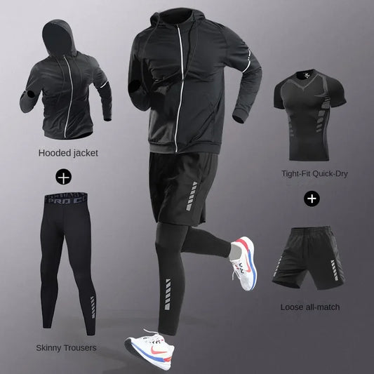 Completo Da Uomo In Fibra Ghiaccio Ad Asciugatura Rapida Set Per Corsa Fitness Maratona Ciclismo Allenamento