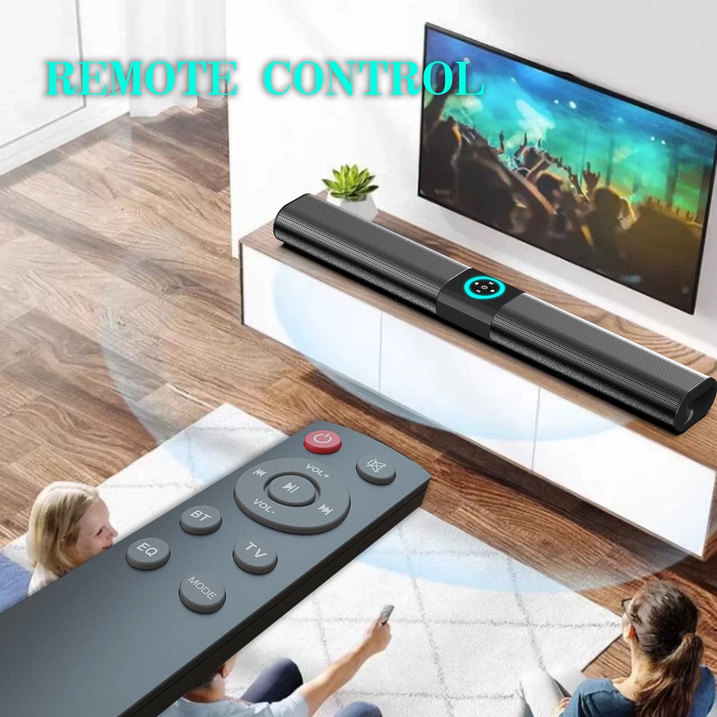 Homefish BS20 Altoparlante Bluetooth Luce Ambientale RGB 4 Altoparlanti 6 Effetti Sonori EQ Supporta TF USB AUX RCA FM