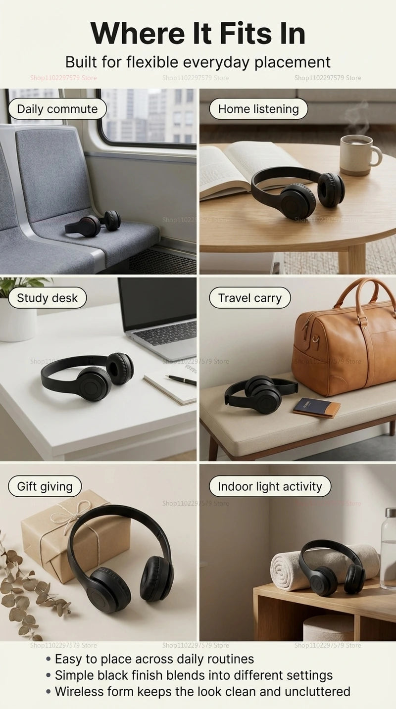 Cuffie Wireless Bluetooth Ad Alta Fedeltà Con Microfono HD Integrato Audio Stereo Nitido Connessione Stabile