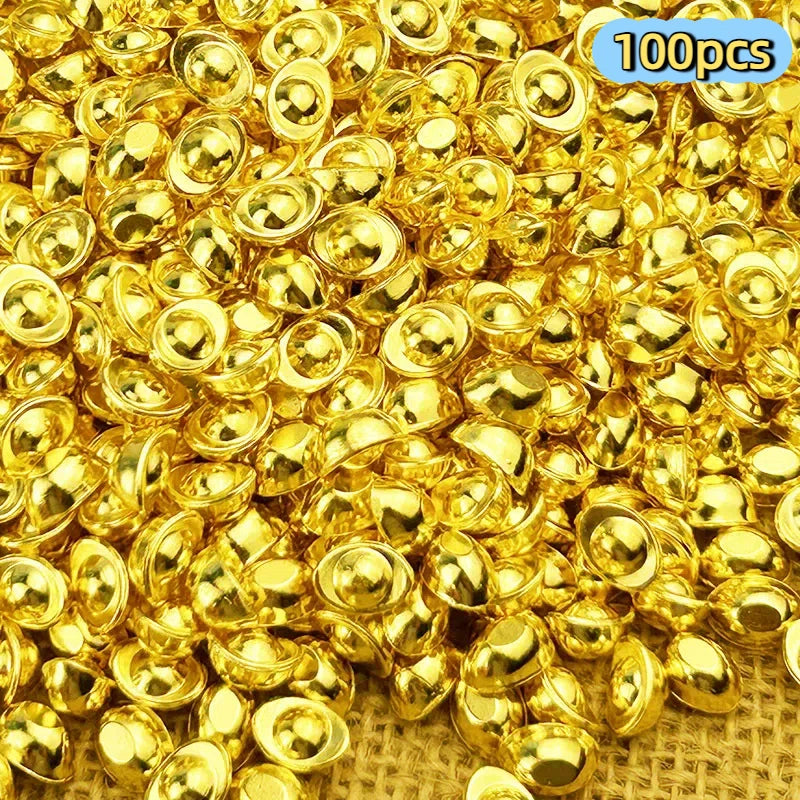 100 pezzi/set di mini decorazioni per la decorazione della ricchezza e della prosperità, accessori in metallo fantasia per la decorazione della festa in casa carni