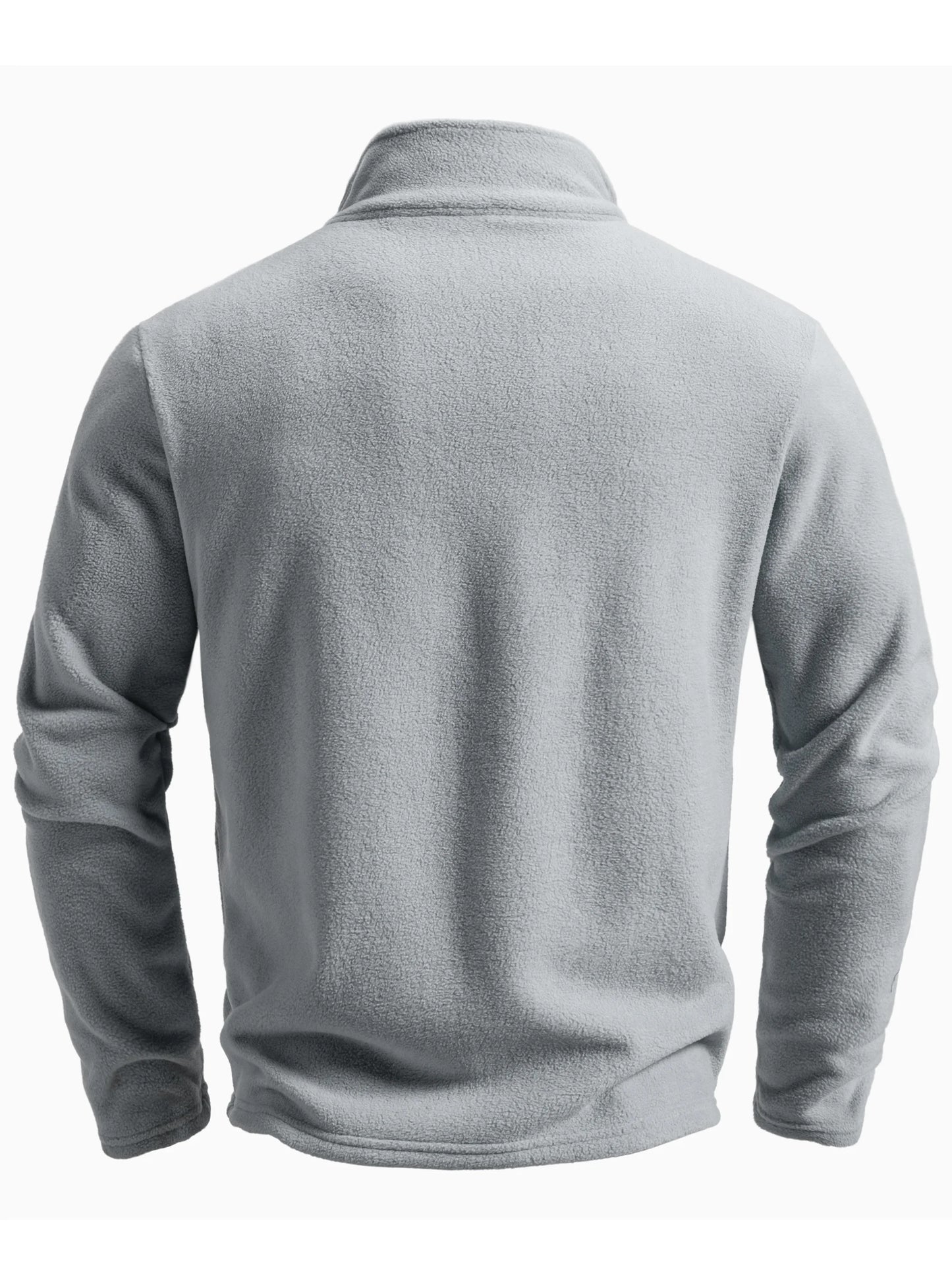 Top Caldo Da Uomo In Pile Tinta Unita Cardigan Con Cerniera Per Tempo Libero All'Aperto Primaverile Autunnale