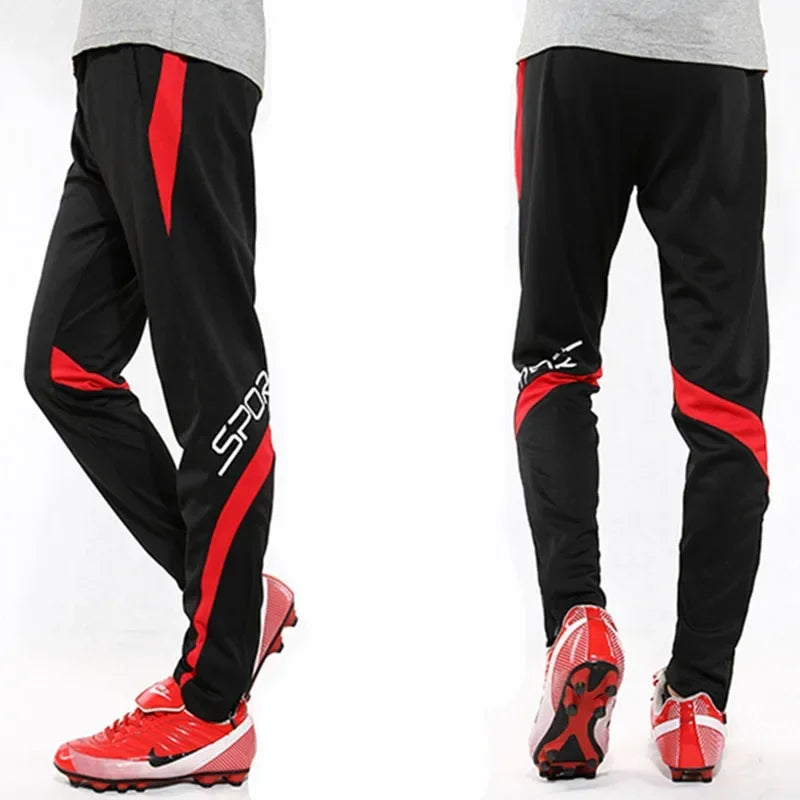 Pantaloni sportivi da corsa da uomo con tasche con cerniera Pantaloni da jogging da calcio Pantaloni sportivi da allenamento Pantaloni da calcio da basket Pantaloni da allenamento da uomo