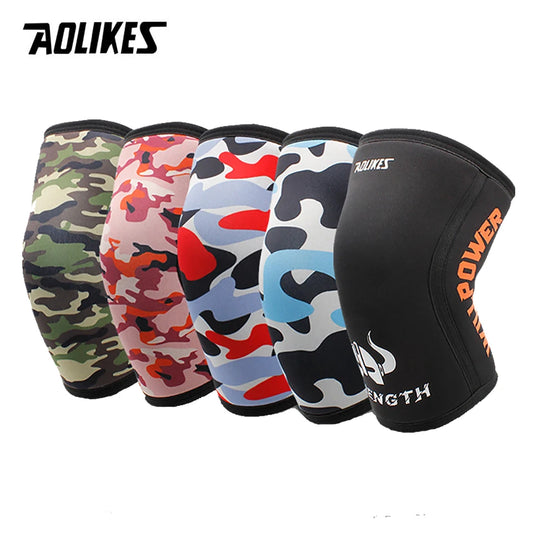 Ginocchiere Neoprene 7 Mm Aolikes Stabilità Protezione Comfort Sollevamento Pesi CrossFit Per Atleti