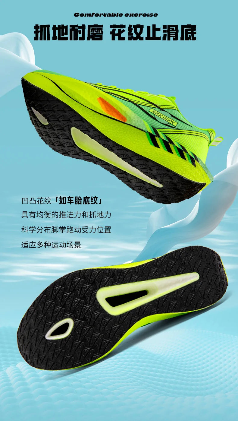 Scarpe Da Corsa Carbon Board Marathon Uomo Donna Traspiranti Leggere Antiscivolo Scarpe Da Ginnastica Atletiche