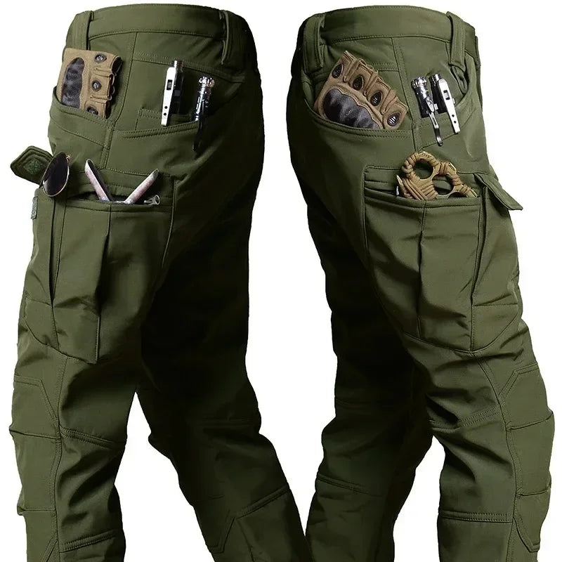 Tuta Soft Shell Uniforme Militare Con Cappuccio Pantaloni Cargo Traspiranti Set Da Caccia Multitasche