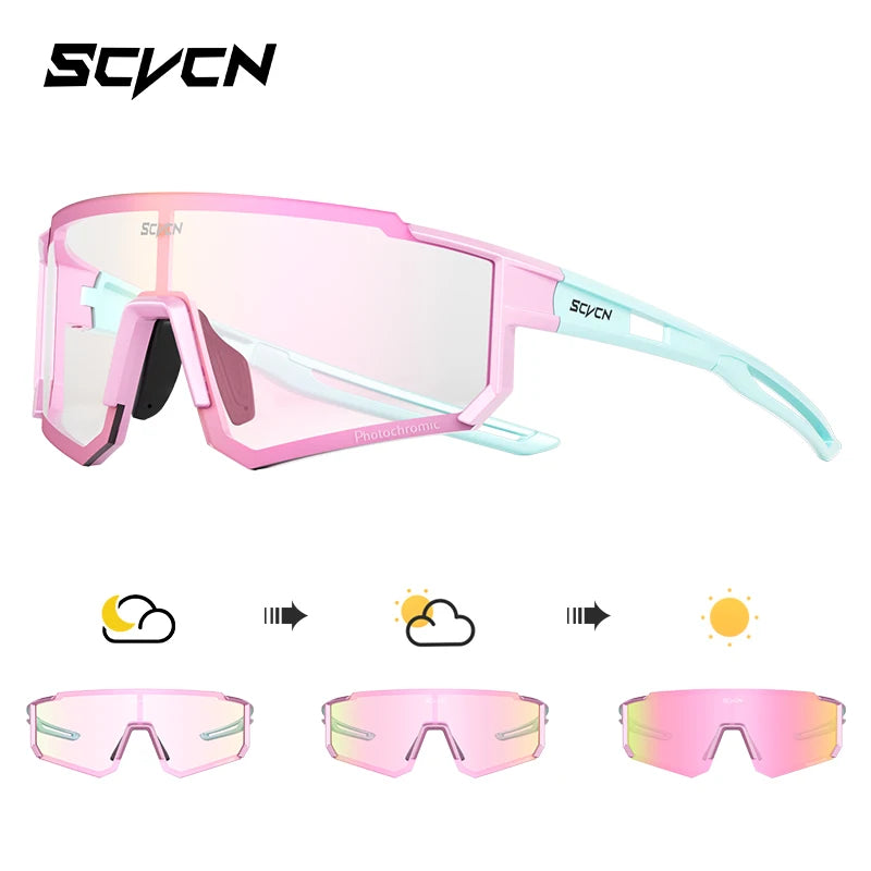 SCVCN Occhiali Da Sole UV400 Viola Montatura Street Fashion Y2K Per Donne E Uomini Ciclismo MTB