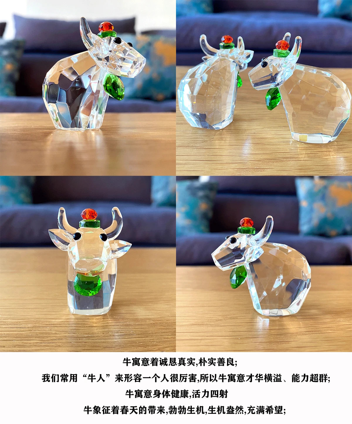 30 Cristallo Trasparente Figurine Animali Carini Scultura in Vetro Decorazioni Ornamento Tavolo Regalo Natale Bambini