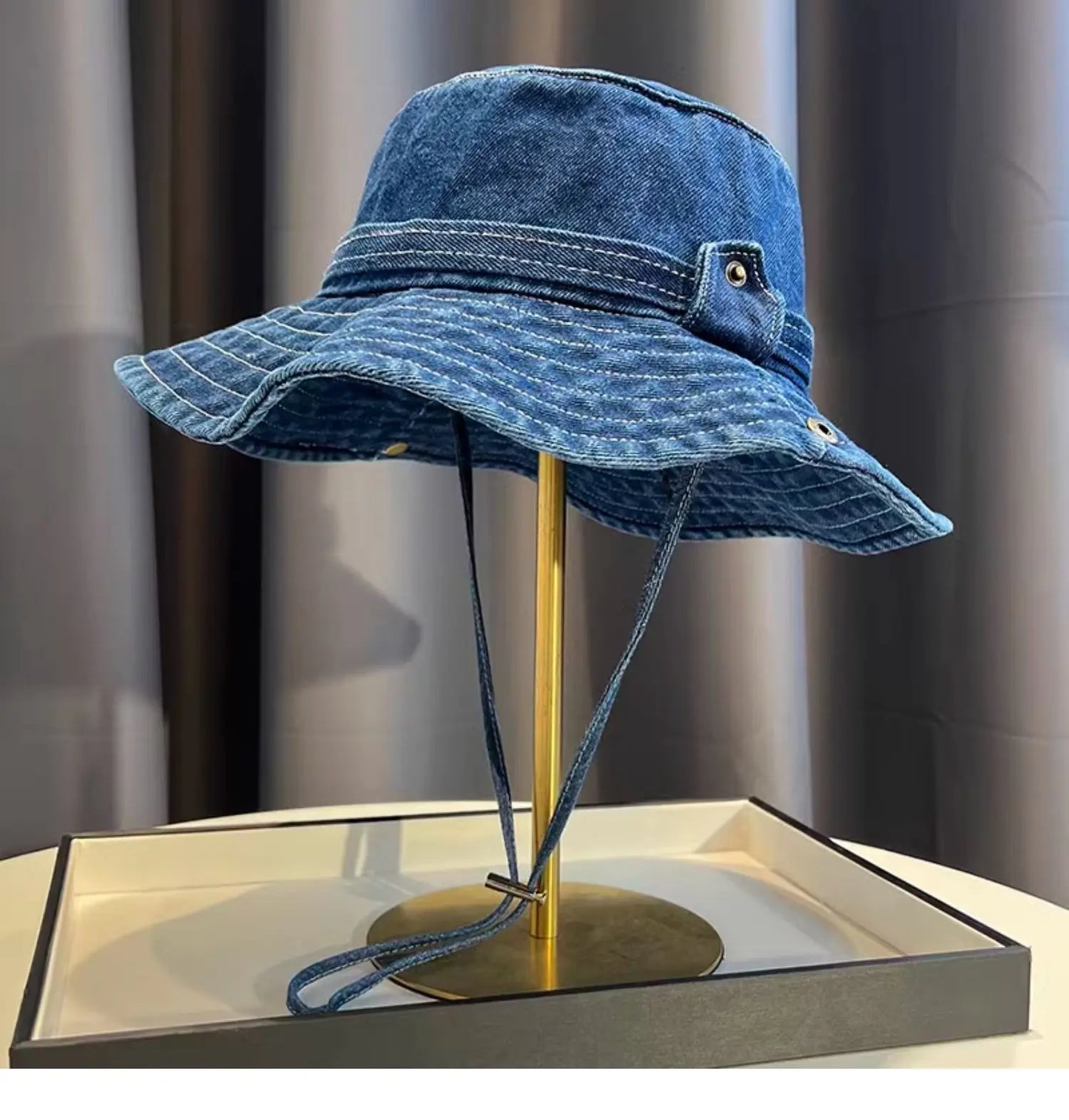 Cappello Pescatore Denim Lavato Vintage Unisex Estivo Protezione UV Per Donna E Uomo Campeggio Western Cowboy