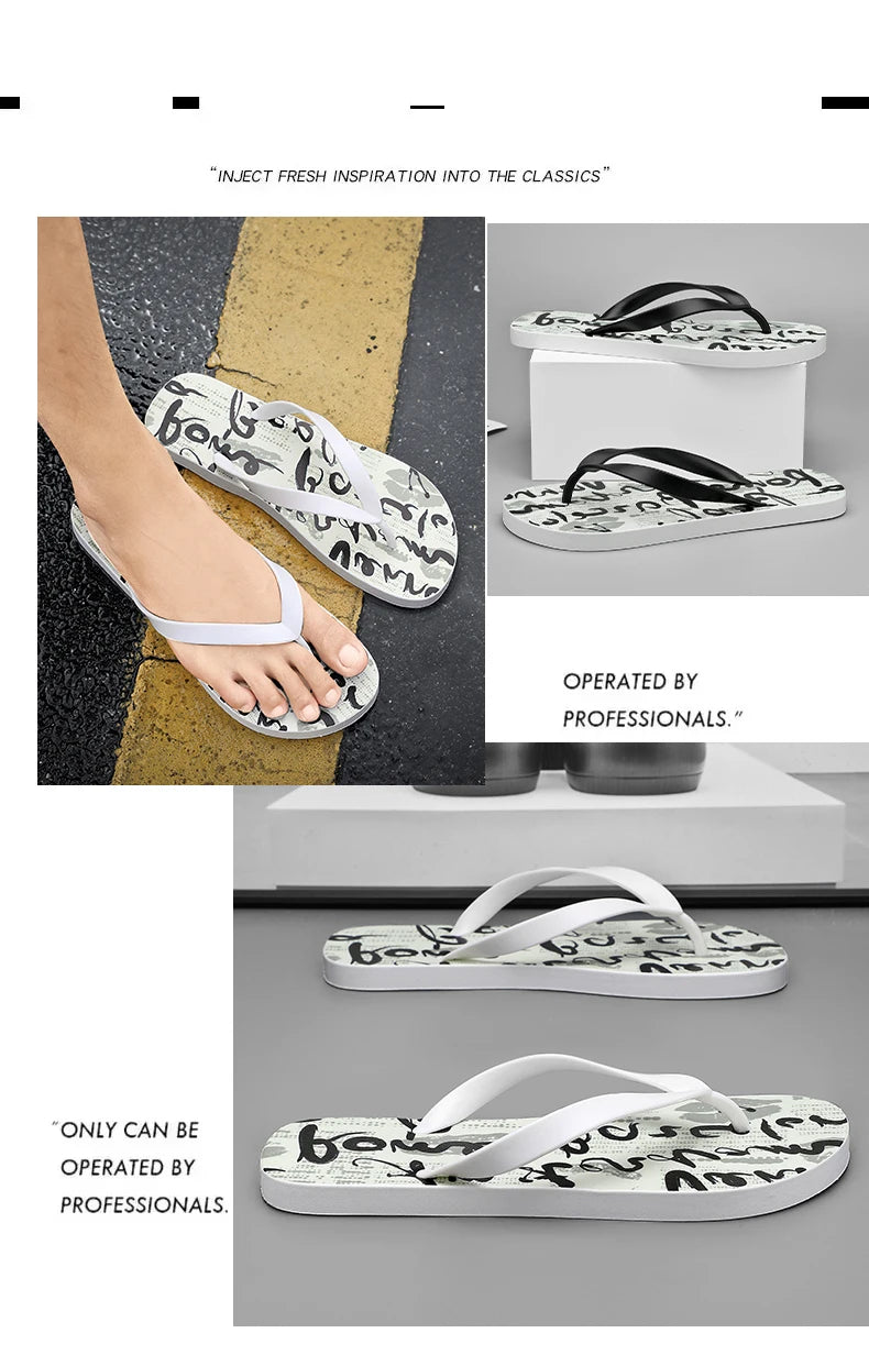 Infradito Da Uomo Antiscivolo Con Suola Morbida Clip Antiscivolo Design Pittura Cinese Sabbia Da Spiaggia
