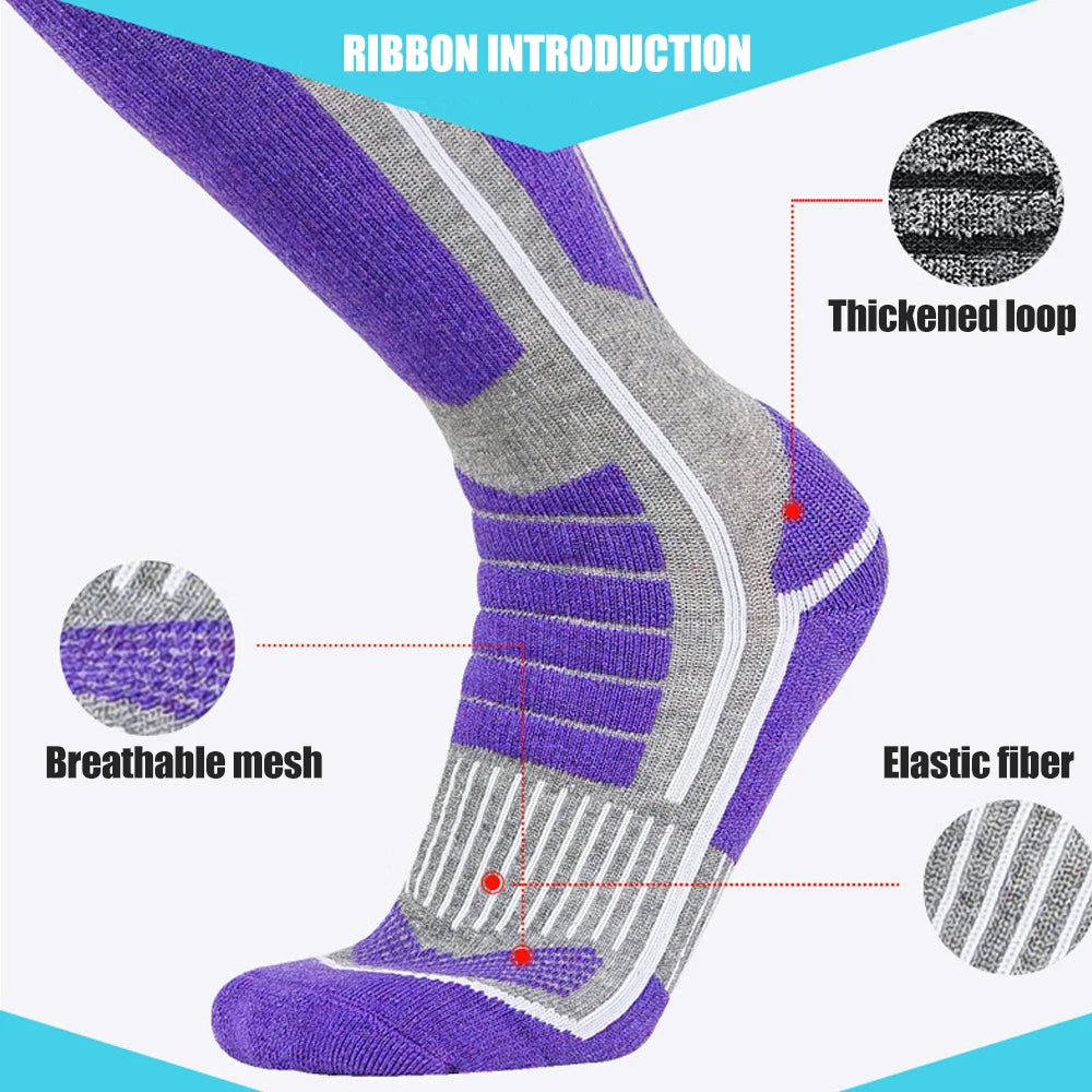 Calzini Termici In Lana Merino Unisex Lunghi A Compressione Per Sci Escursionismo Snowboard Trekking