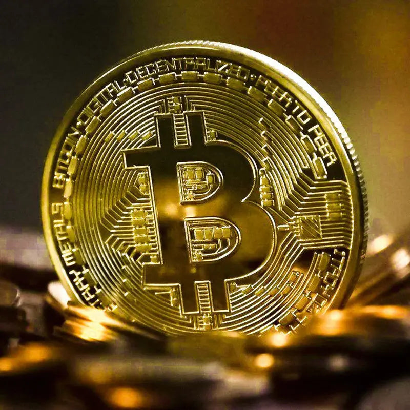 Moneta Bitcoin Placcata In Oro Da Collezione Arte Regalo Commemorativo Fisico Casascius Metallo Imitazione Antica