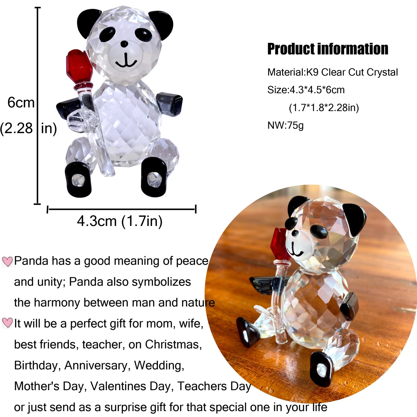 30 Cristallo Trasparente Figurine Animali Carini Scultura in Vetro Decorazioni Ornamento Tavolo Regalo Natale Bambini