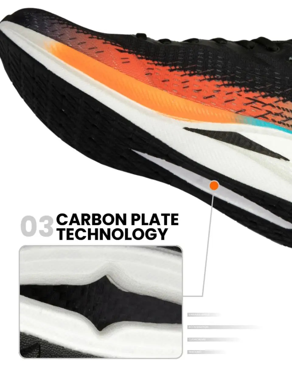 Baasploa Scarpe Da Corsa Uomo Traspiranti Leggere Con Piastra In Carbonio Antiscivolo Per Maratone Professionali