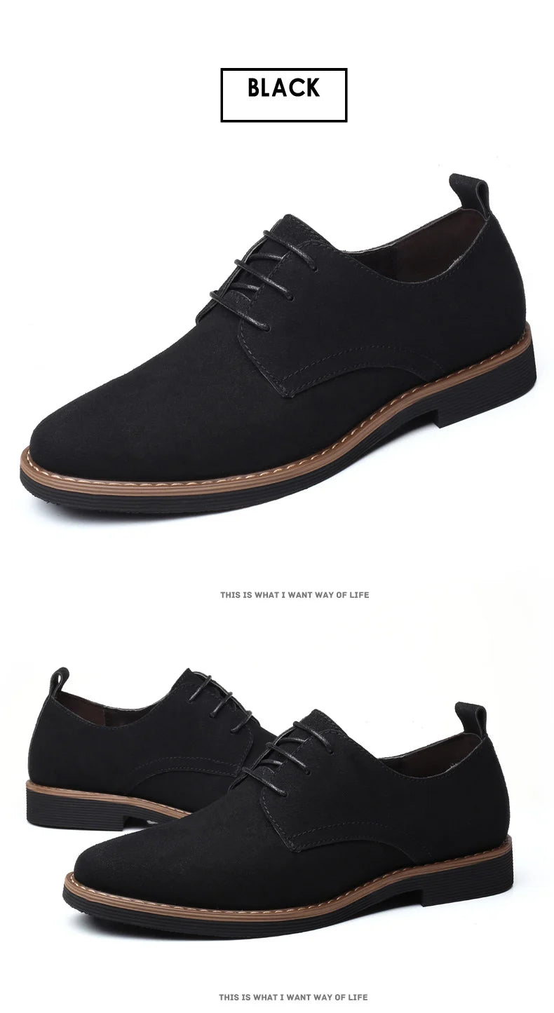 Scarpe Eleganti Da Uomo In Pelle Scamosciata Oxford Mocassini Derby Lusso Casual Classiche