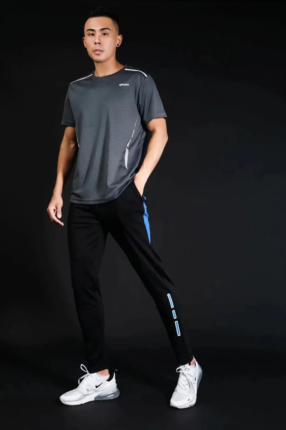 Pantaloni Da Corsa Uomo Abbigliamento Sportivo Pantaloni Da Jogging Elastici Per Palestra Asciugatura Rapida Allenamento